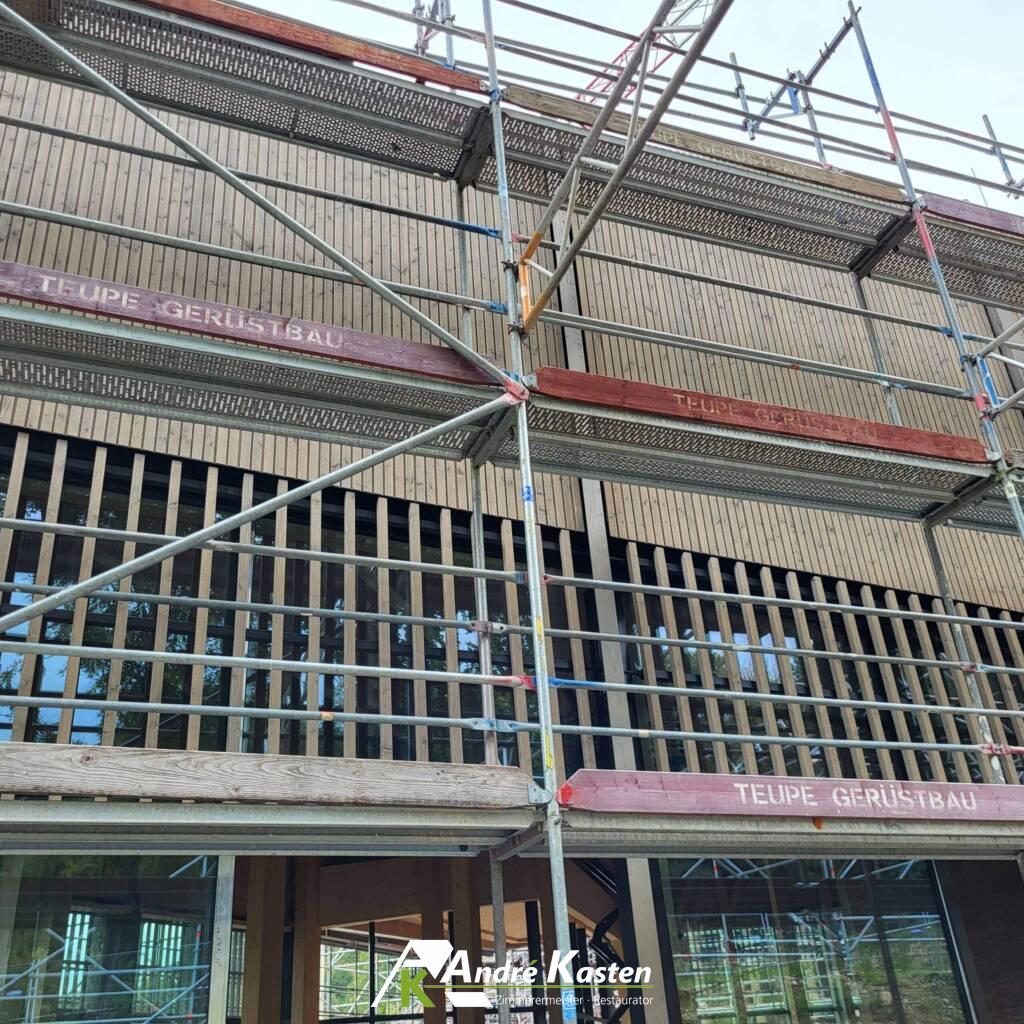 Zimmerei André Kasten Höxter - Holzrahmenbau: Freilicht Museum Detmold Neubau Eingangsbereich Holzrahmenbau,-Pfosten-Riegel Fassade und Vorhangfassade